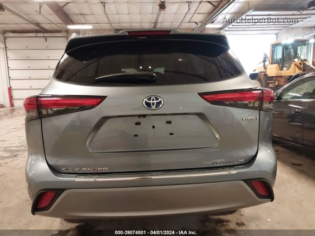 2021 Toyota Highlander Hybrid Platinum Light Blue vin: 5TDEBRCH6MS016597