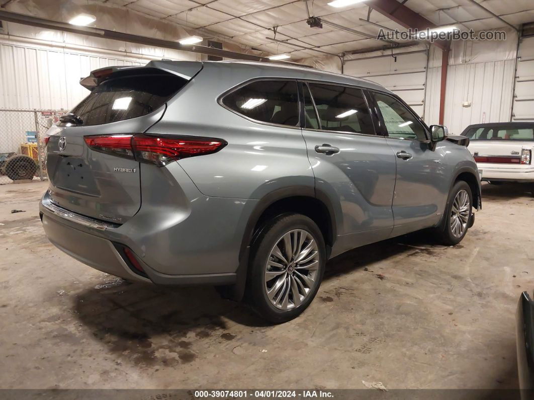 2021 Toyota Highlander Hybrid Platinum Light Blue vin: 5TDEBRCH6MS016597