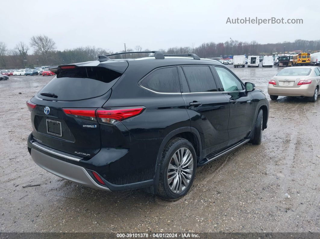 2021 Toyota Highlander Hybrid Platinum Черный vin: 5TDEBRCH6MS052953