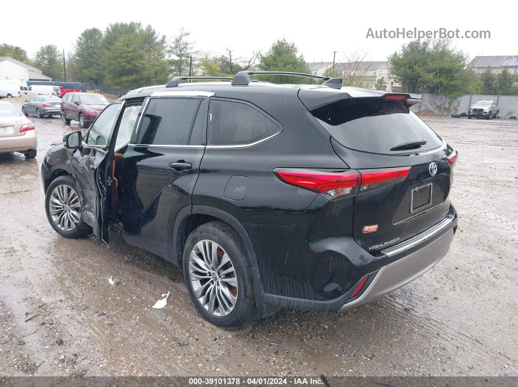 2021 Toyota Highlander Hybrid Platinum Черный vin: 5TDEBRCH6MS052953