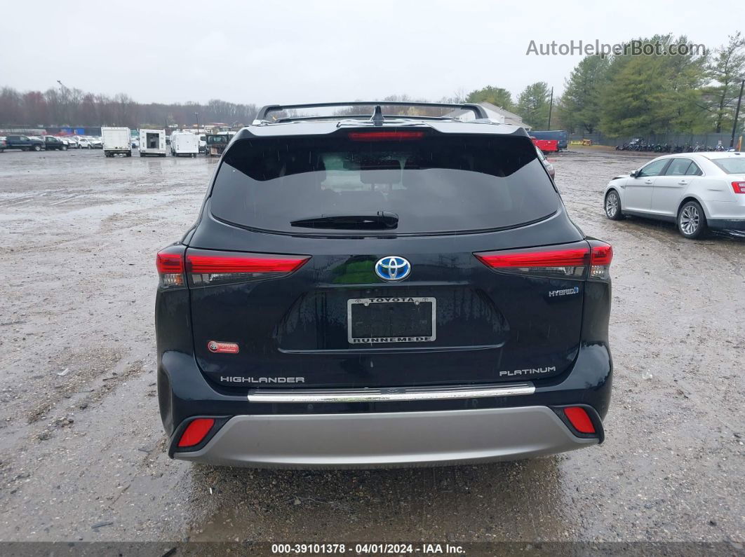 2021 Toyota Highlander Hybrid Platinum Черный vin: 5TDEBRCH6MS052953