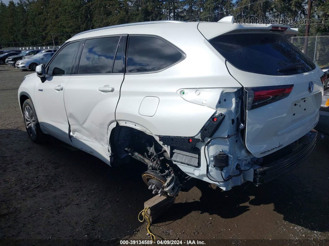 2021 Toyota Highlander Hybrid Platinum White vin: 5TDEBRCHXMS022709