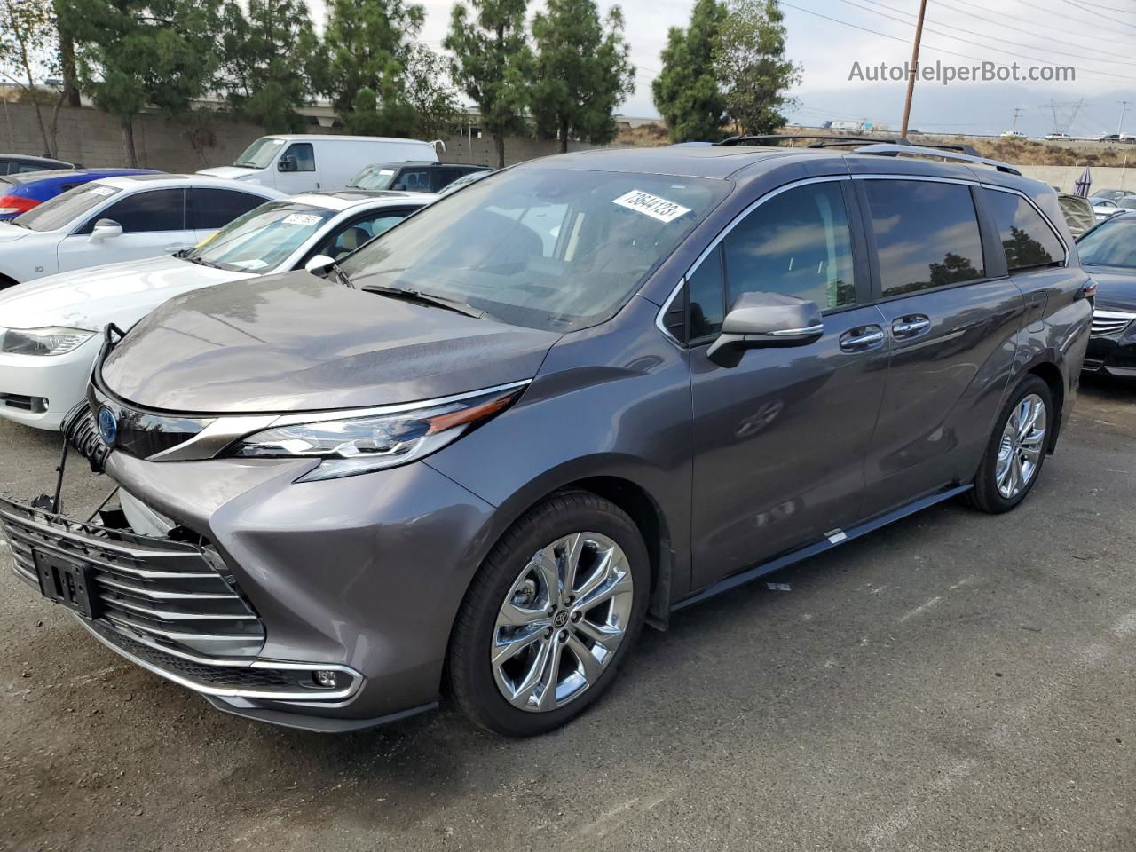 2022 Toyota Sienna Limited Gray vin: 5TDERKEC1NS124292