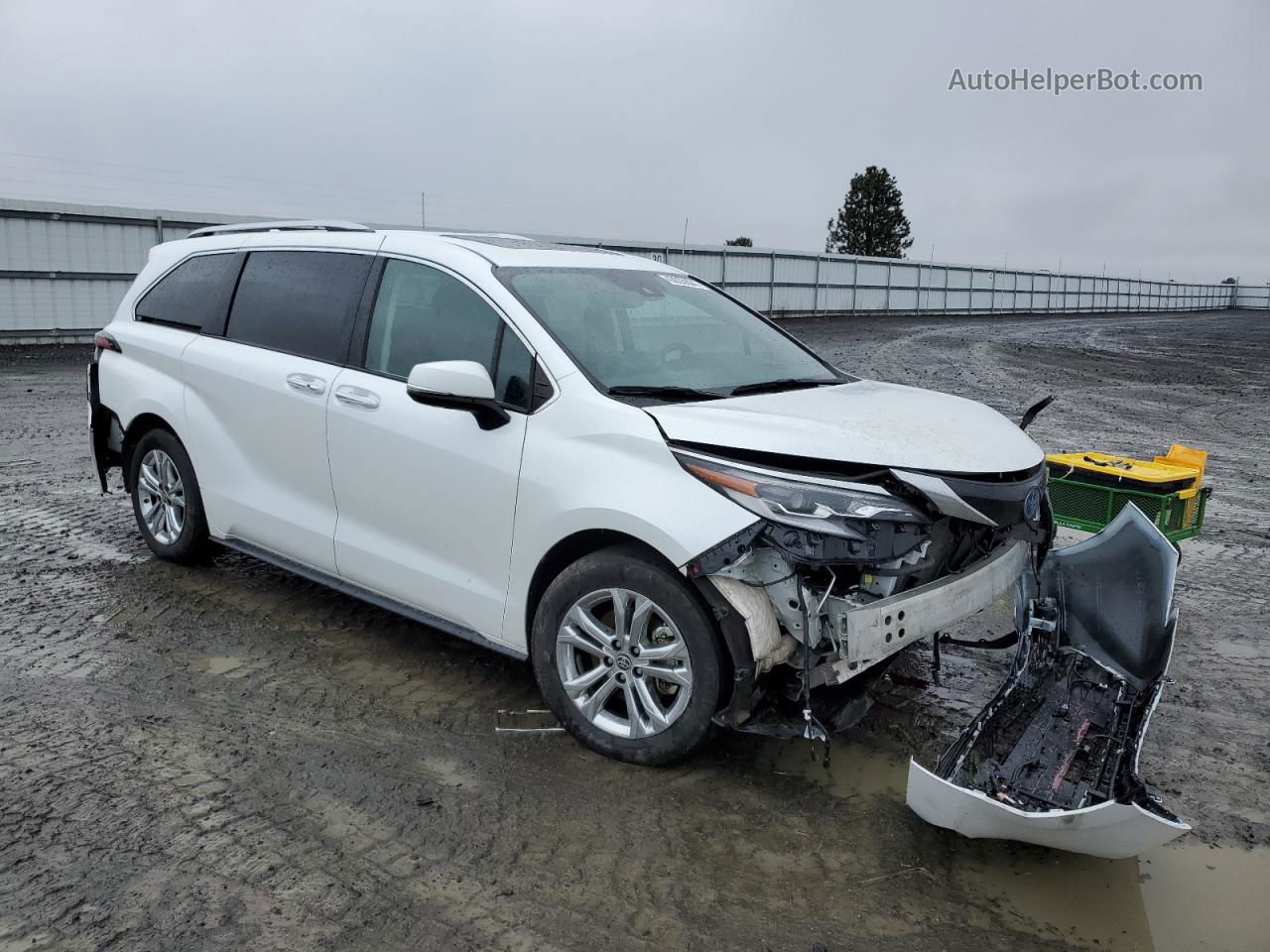 2022 Toyota Sienna Limited White vin: 5TDESKFC0NS058367