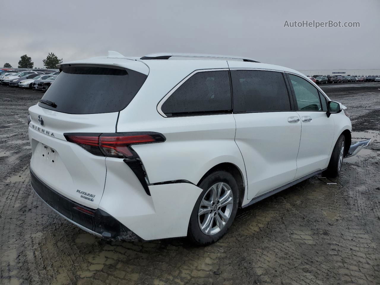 2022 Toyota Sienna Limited White vin: 5TDESKFC0NS058367