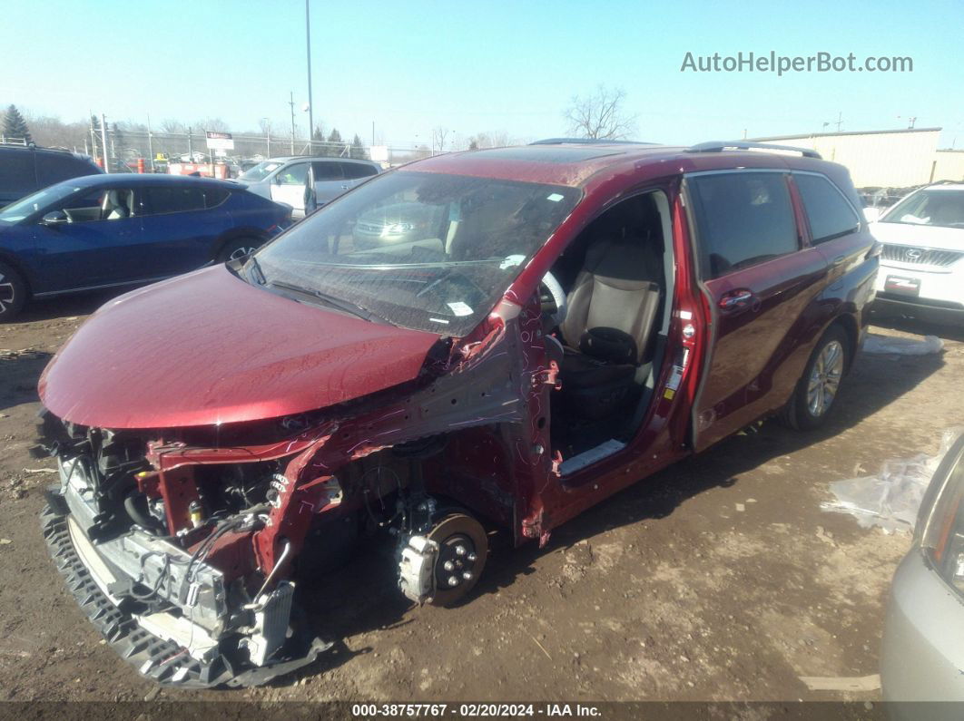 2022 Toyota Sienna Platinum Red vin: 5TDESKFC0NS062029