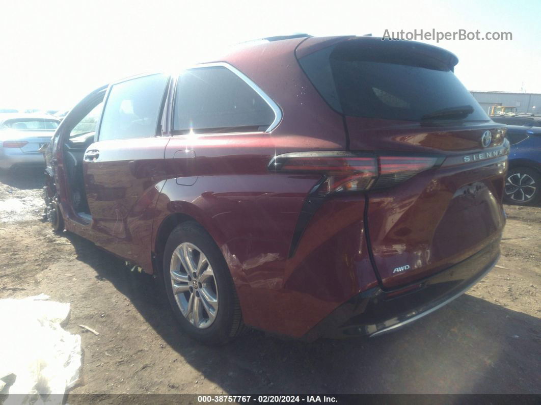 2022 Toyota Sienna Platinum Red vin: 5TDESKFC0NS062029