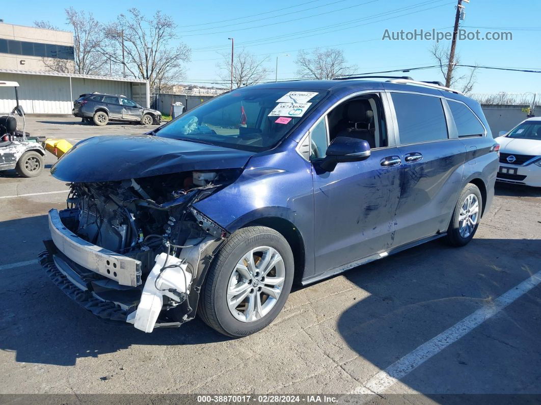 2022 Toyota Sienna Platinum Синий vin: 5TDESKFC2NS065174