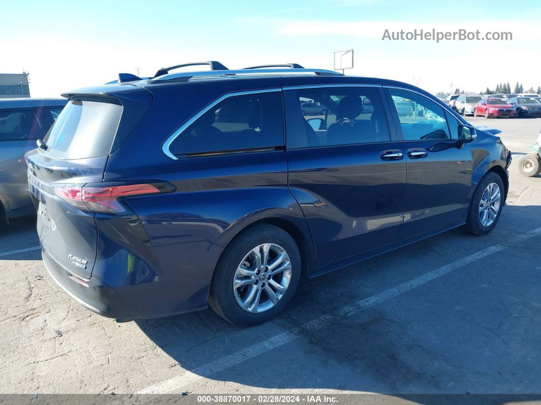 2022 Toyota Sienna Platinum Синий vin: 5TDESKFC2NS065174