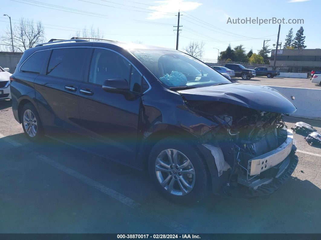 2022 Toyota Sienna Platinum Синий vin: 5TDESKFC2NS065174