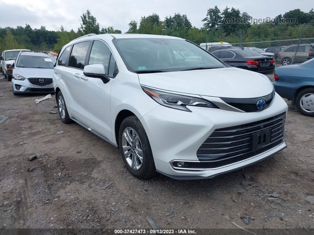 2022 Toyota Sienna Platinum White vin: 5TDESKFC3NS056449