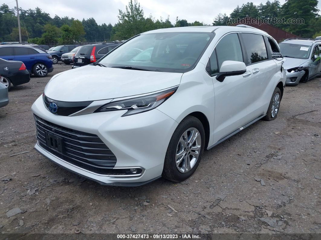 2022 Toyota Sienna Platinum White vin: 5TDESKFC3NS056449