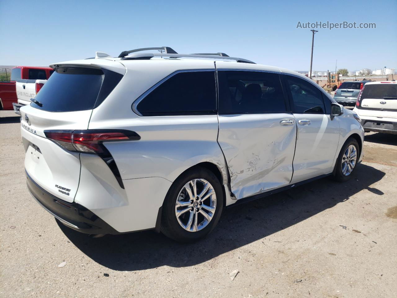 2022 Toyota Sienna Limited White vin: 5TDESKFC5NS055738