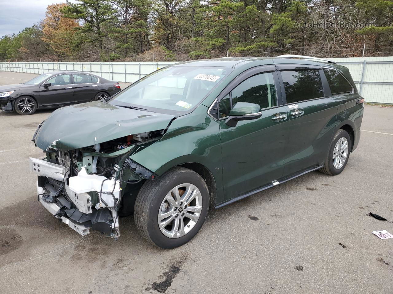 2022 Toyota Sienna Limited Green vin: 5TDESKFC5NS056064