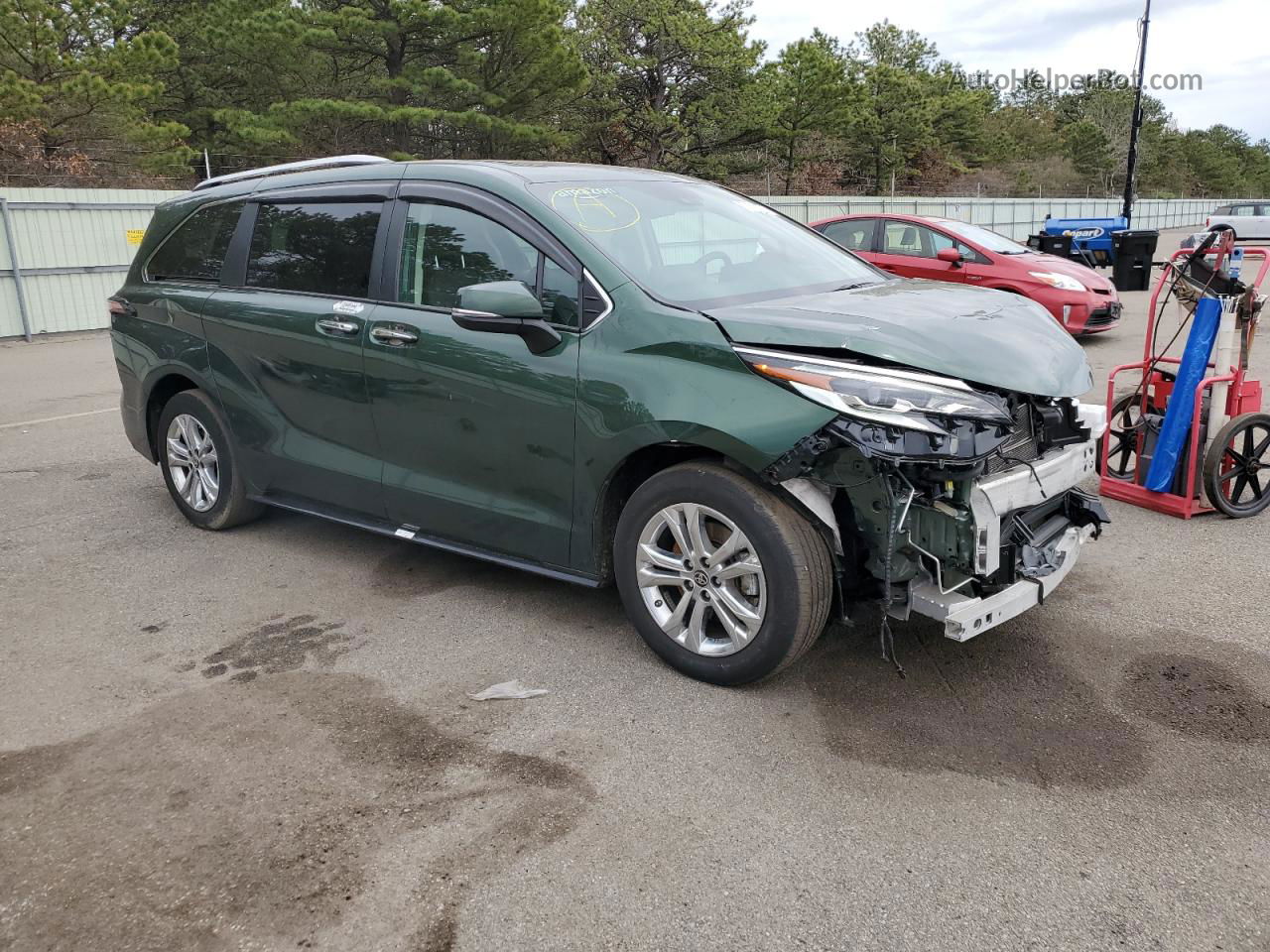 2022 Toyota Sienna Limited Green vin: 5TDESKFC5NS056064