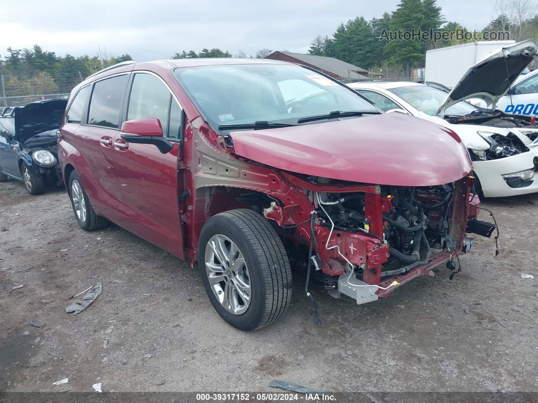 2022 Toyota Sienna Platinum Red vin: 5TDESKFC6NS042772