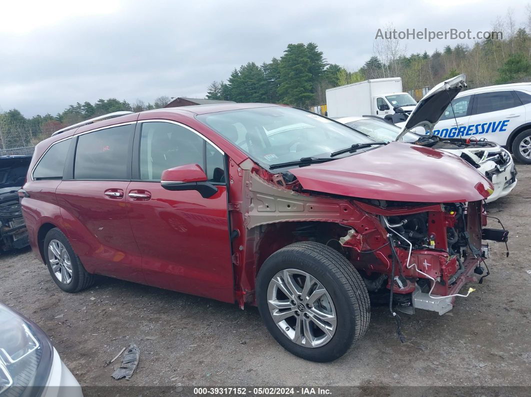 2022 Toyota Sienna Platinum Red vin: 5TDESKFC6NS042772