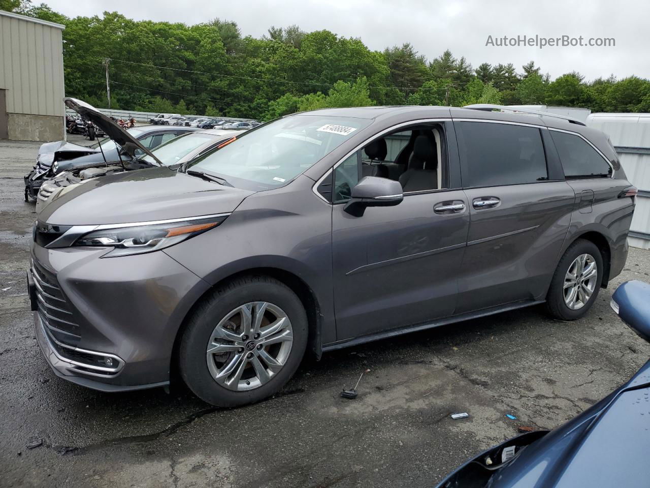 2022 Toyota Sienna Limited Gray vin: 5TDESKFC8NS051988