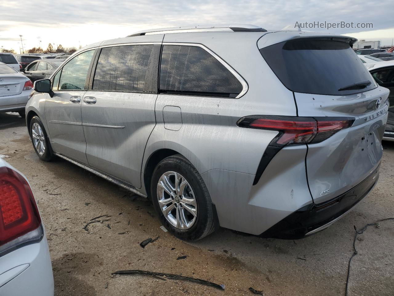 2022 Toyota Sienna Limited Silver vin: 5TDESKFC9NS065608