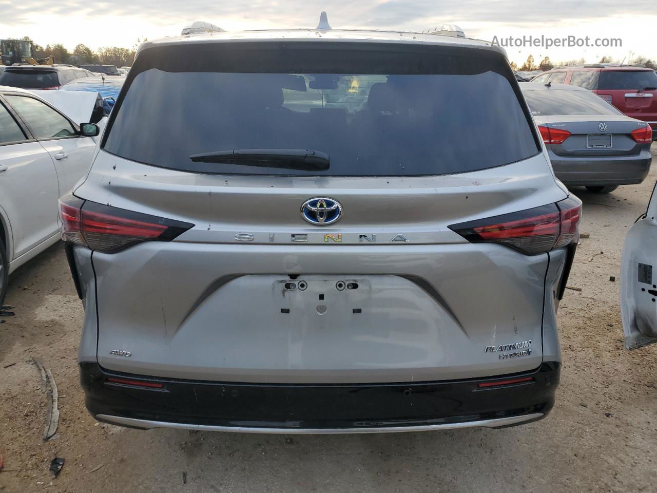 2022 Toyota Sienna Limited Серебряный vin: 5TDESKFC9NS065608