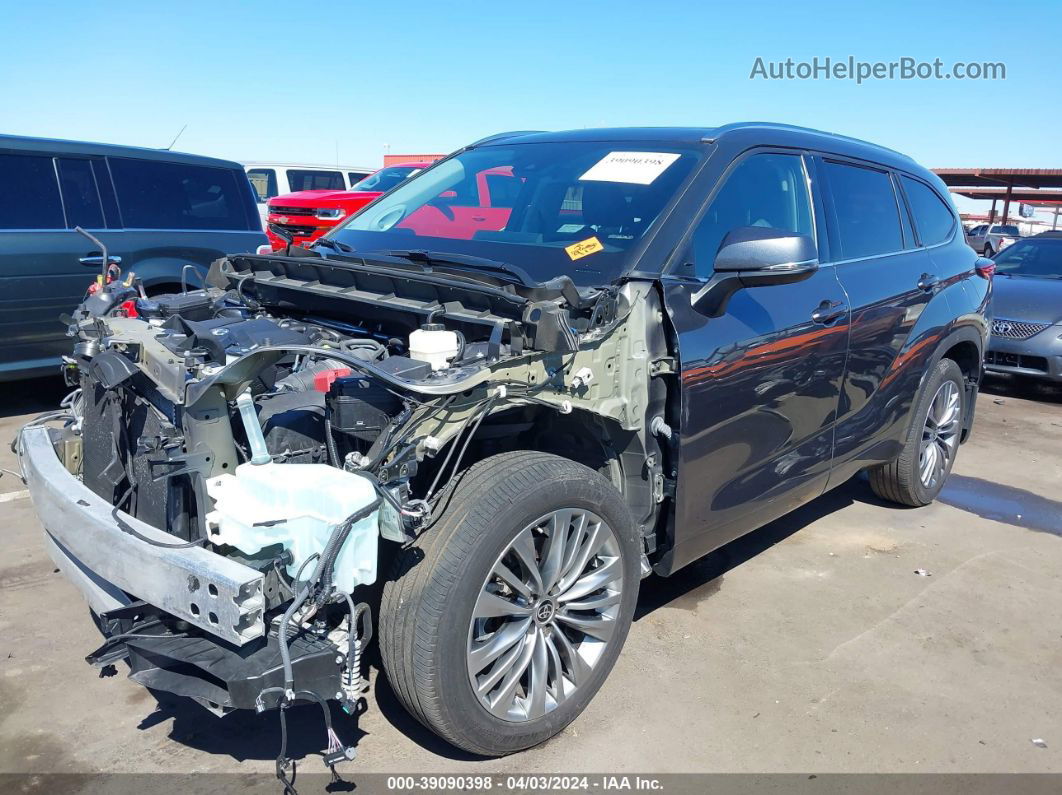 2021 Toyota Highlander Platinum Черный vin: 5TDFZRAH5MS035175