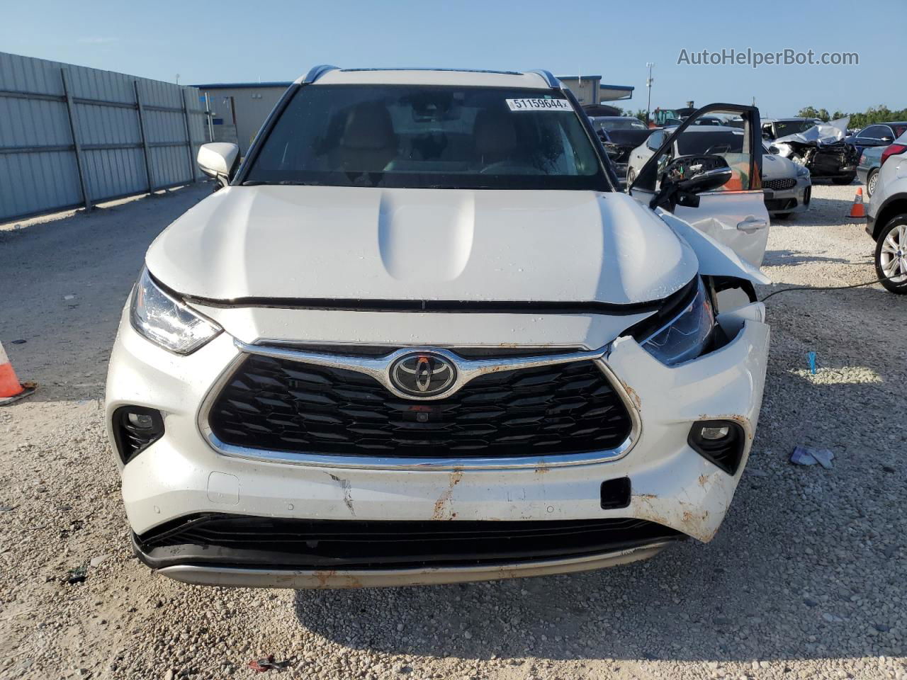 2021 Toyota Highlander Platinum White vin: 5TDFZRAH5MS067690