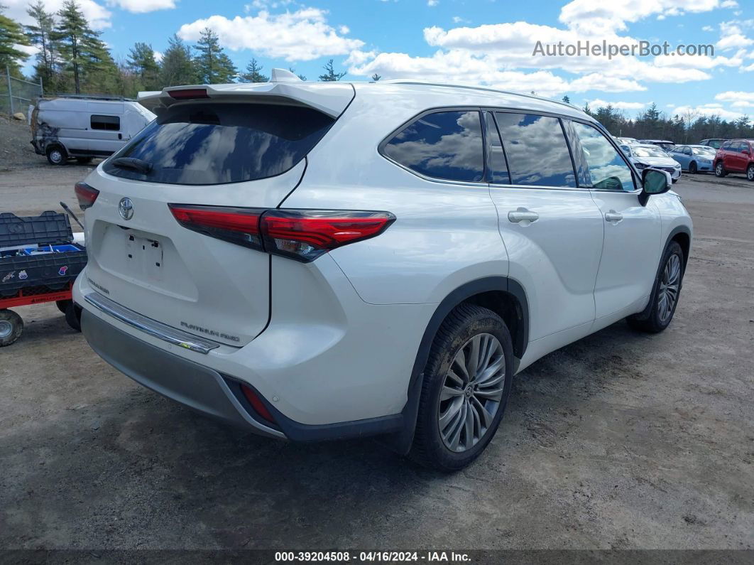 2021 Toyota Highlander Platinum White vin: 5TDFZRBH4MS097620