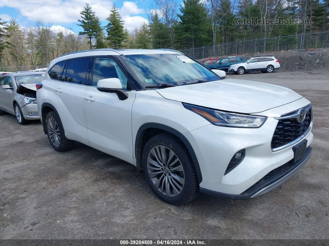 2021 Toyota Highlander Platinum White vin: 5TDFZRBH4MS097620