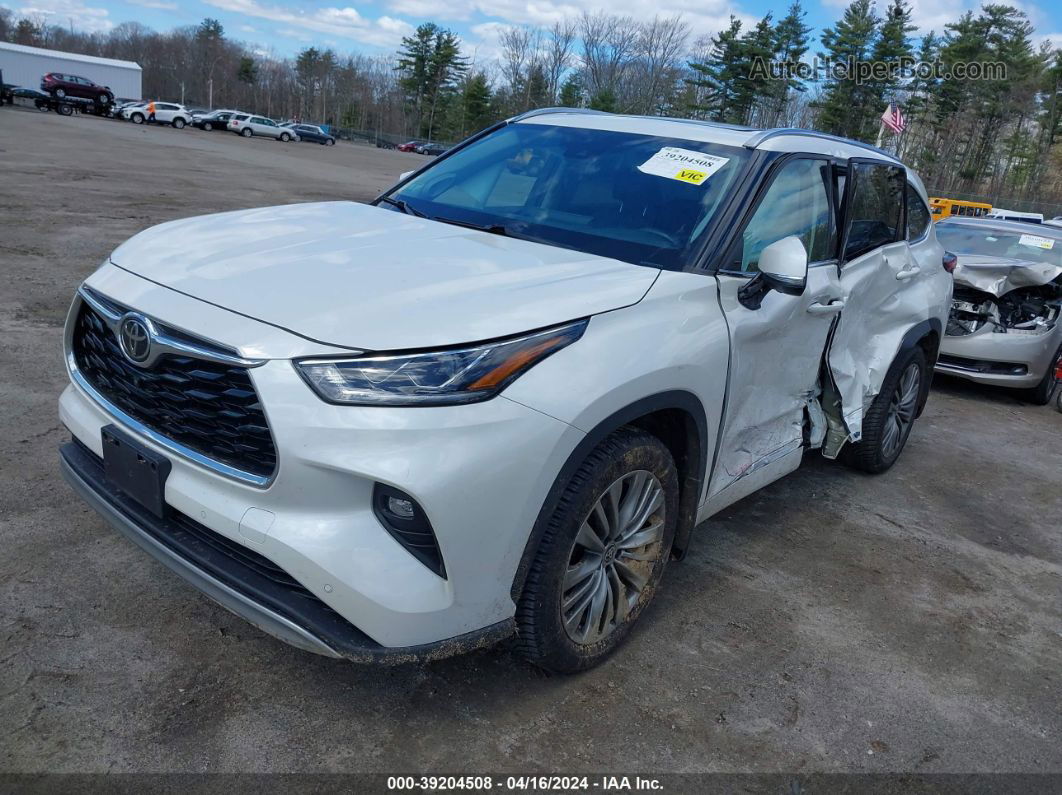 2021 Toyota Highlander Platinum White vin: 5TDFZRBH4MS097620