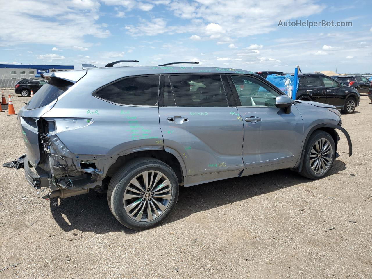 2021 Toyota Highlander Platinum Blue vin: 5TDFZRBH5MS080521