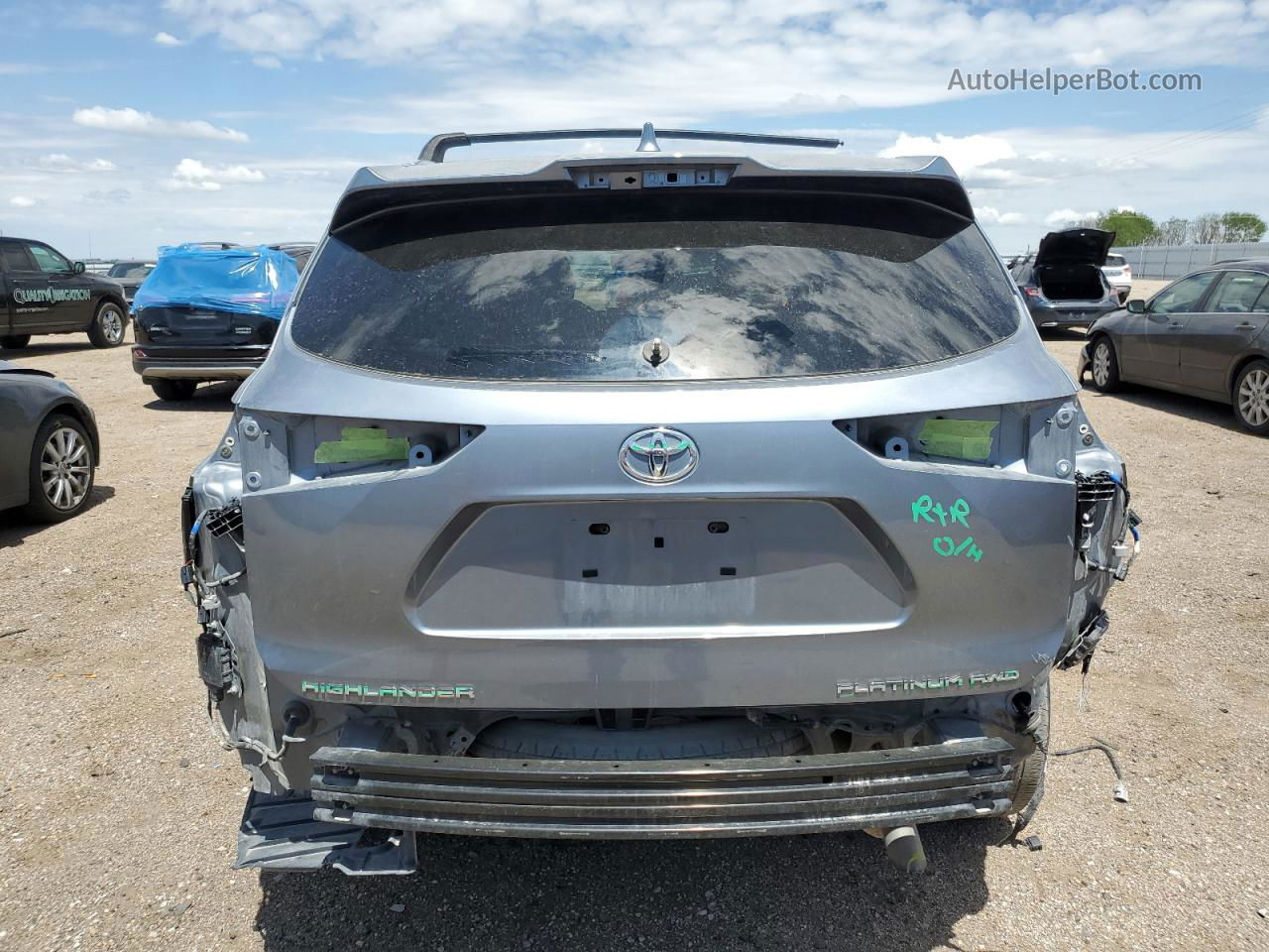 2021 Toyota Highlander Platinum Синий vin: 5TDFZRBH5MS080521