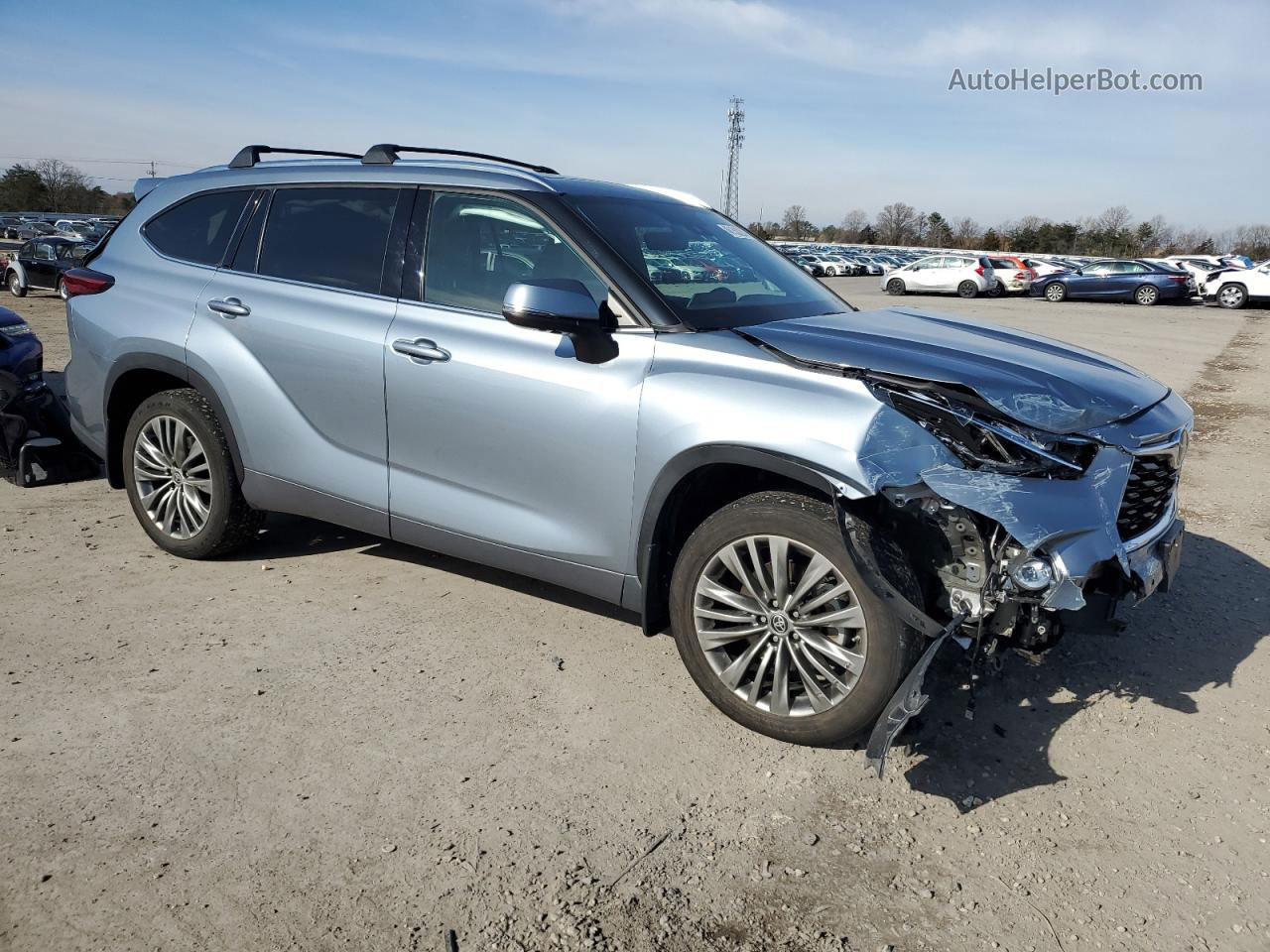 2021 Toyota Highlander Platinum Blue vin: 5TDFZRBH7MS126849