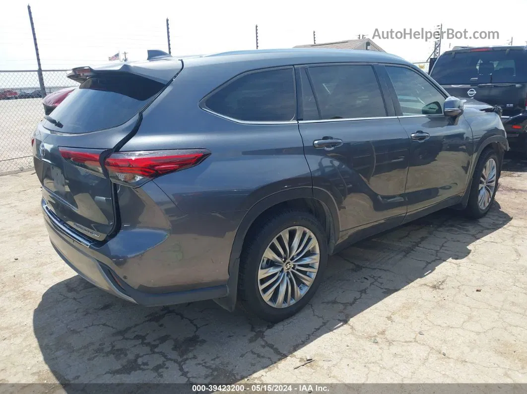 2021 Toyota Highlander Platinum Серый vin: 5TDFZRBH8MS070615