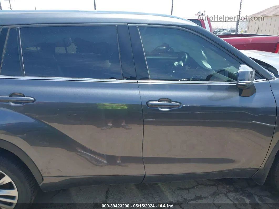 2021 Toyota Highlander Platinum Серый vin: 5TDFZRBH8MS070615