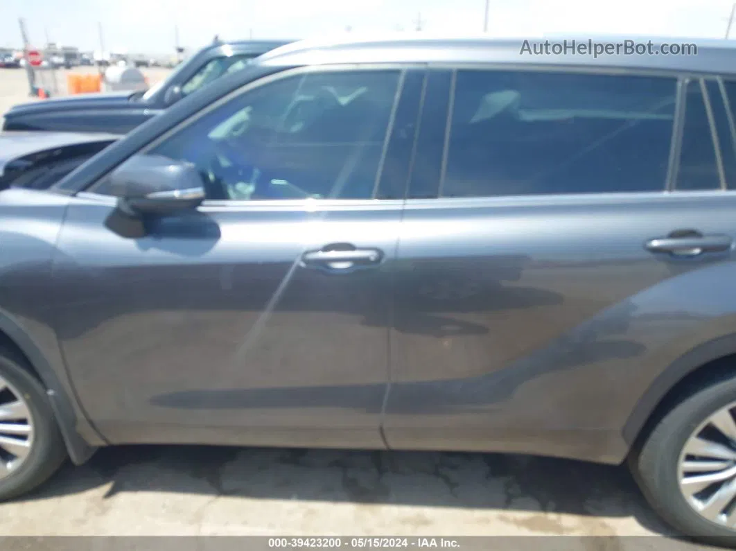 2021 Toyota Highlander Platinum Серый vin: 5TDFZRBH8MS070615