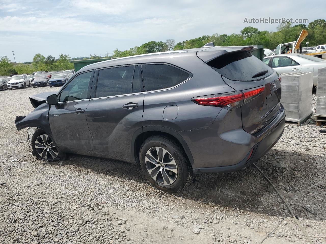 2021 Toyota Highlander Hybrid Xle Gray vin: 5TDGARAH4MS008366