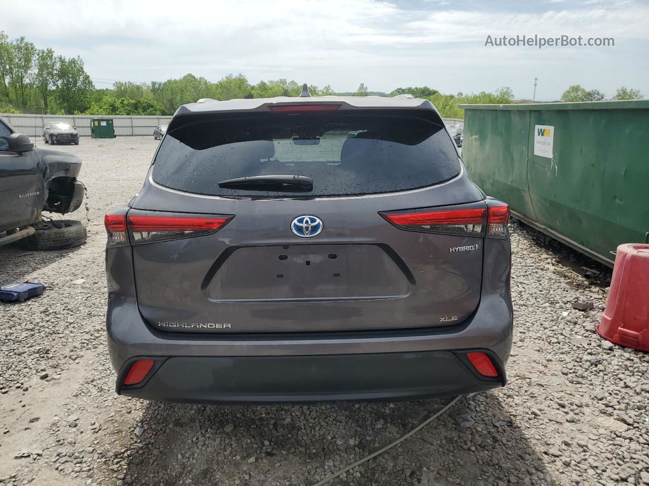 2021 Toyota Highlander Hybrid Xle Gray vin: 5TDGARAH4MS008366