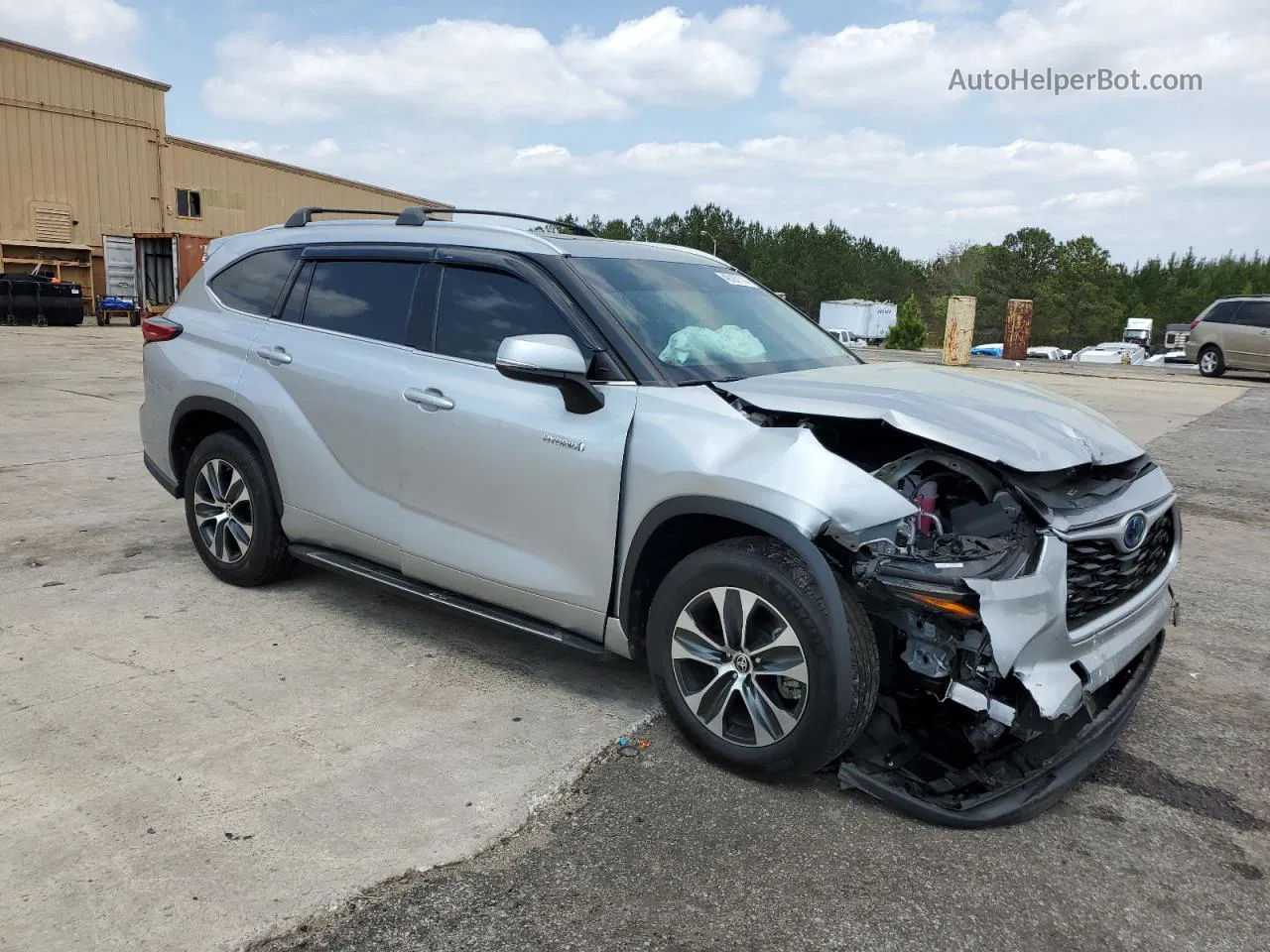 2021 Toyota Highlander Hybrid Xle Silver vin: 5TDGARAH5MS507497