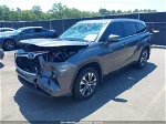 2021 Toyota Highlander Hybrid Xle Серый vin: 5TDGBRCH2MS052781