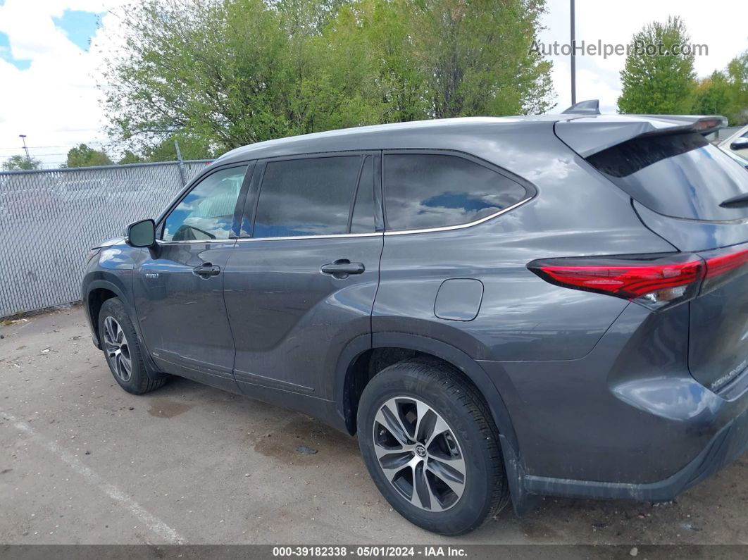 2021 Toyota Highlander Hybrid Xle Gray vin: 5TDGBRCH4MS531865