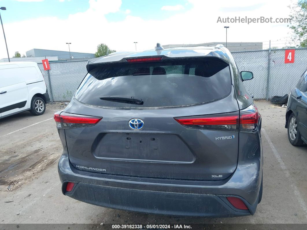 2021 Toyota Highlander Hybrid Xle Gray vin: 5TDGBRCH4MS531865