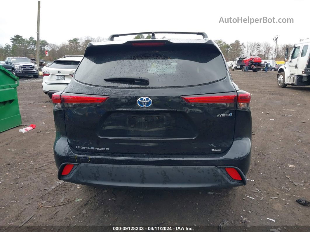 2021 Toyota Highlander Hybrid Xle Черный vin: 5TDGBRCH6MS042819