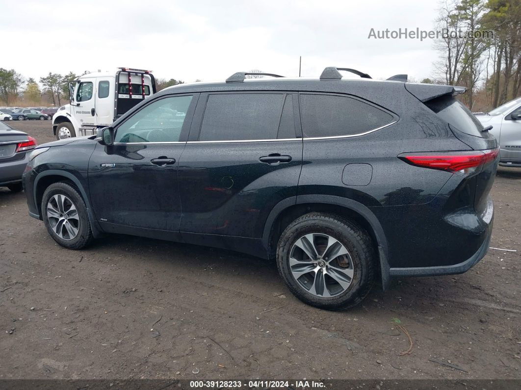 2021 Toyota Highlander Hybrid Xle Черный vin: 5TDGBRCH6MS042819