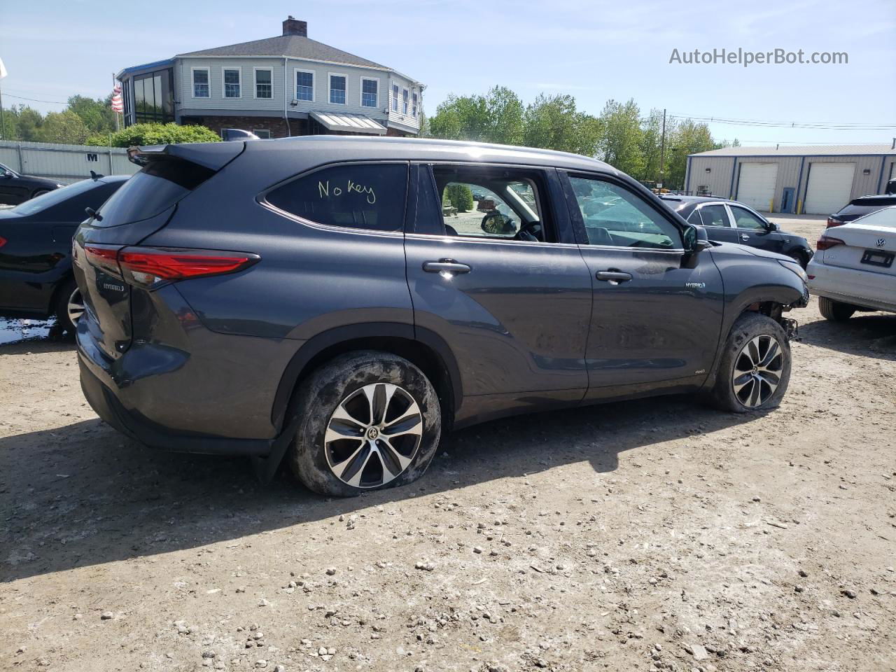 2021 Toyota Highlander Hybrid Xle Gray vin: 5TDGBRCH6MS520723