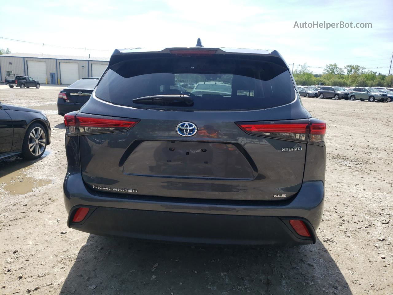 2021 Toyota Highlander Hybrid Xle Gray vin: 5TDGBRCH6MS520723