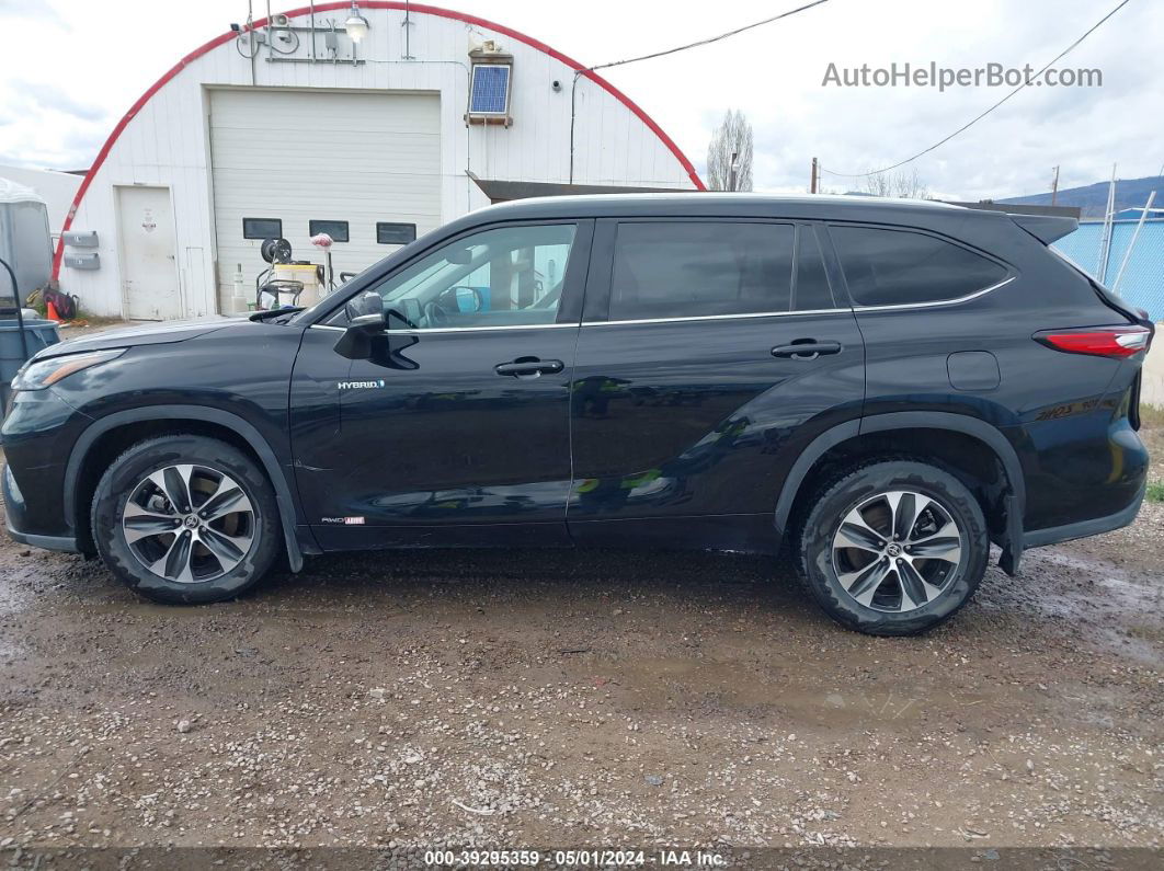 2021 Toyota Highlander Hybrid Xle Black vin: 5TDGBRCHXMS517484