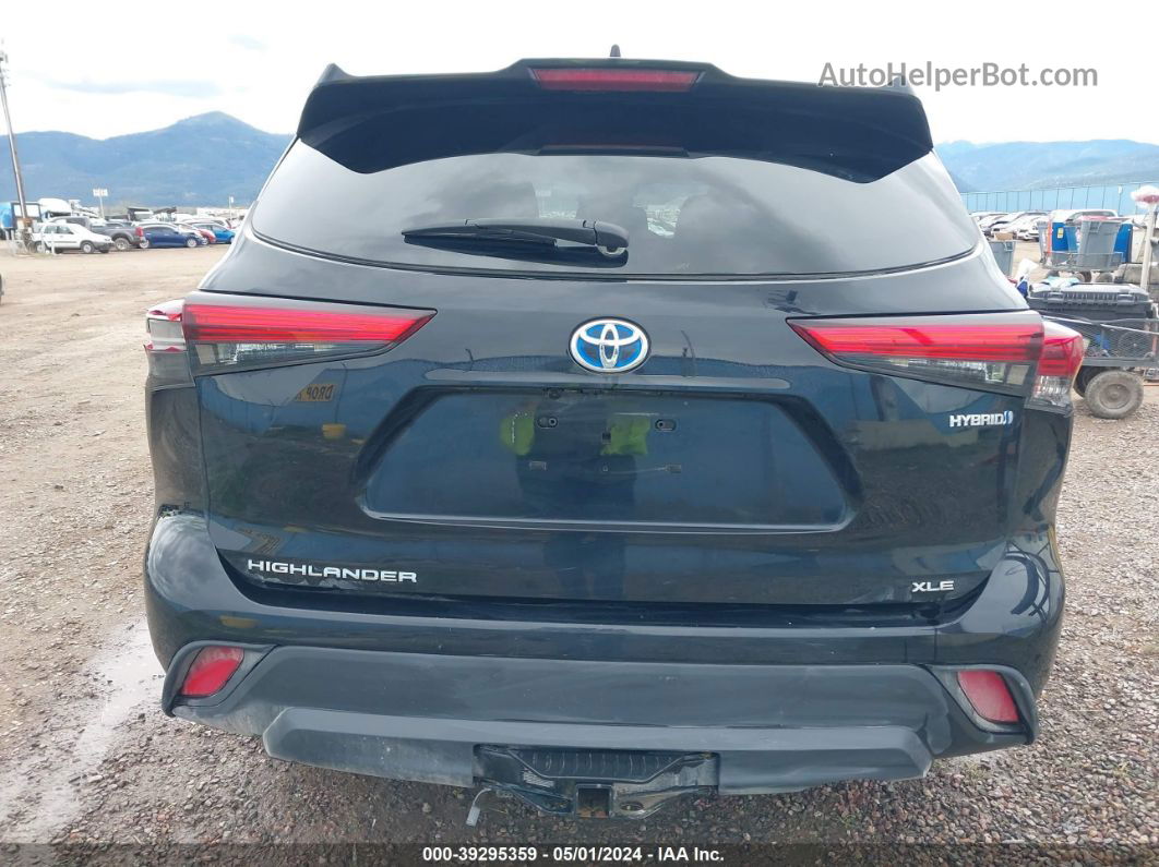 2021 Toyota Highlander Hybrid Xle Black vin: 5TDGBRCHXMS517484