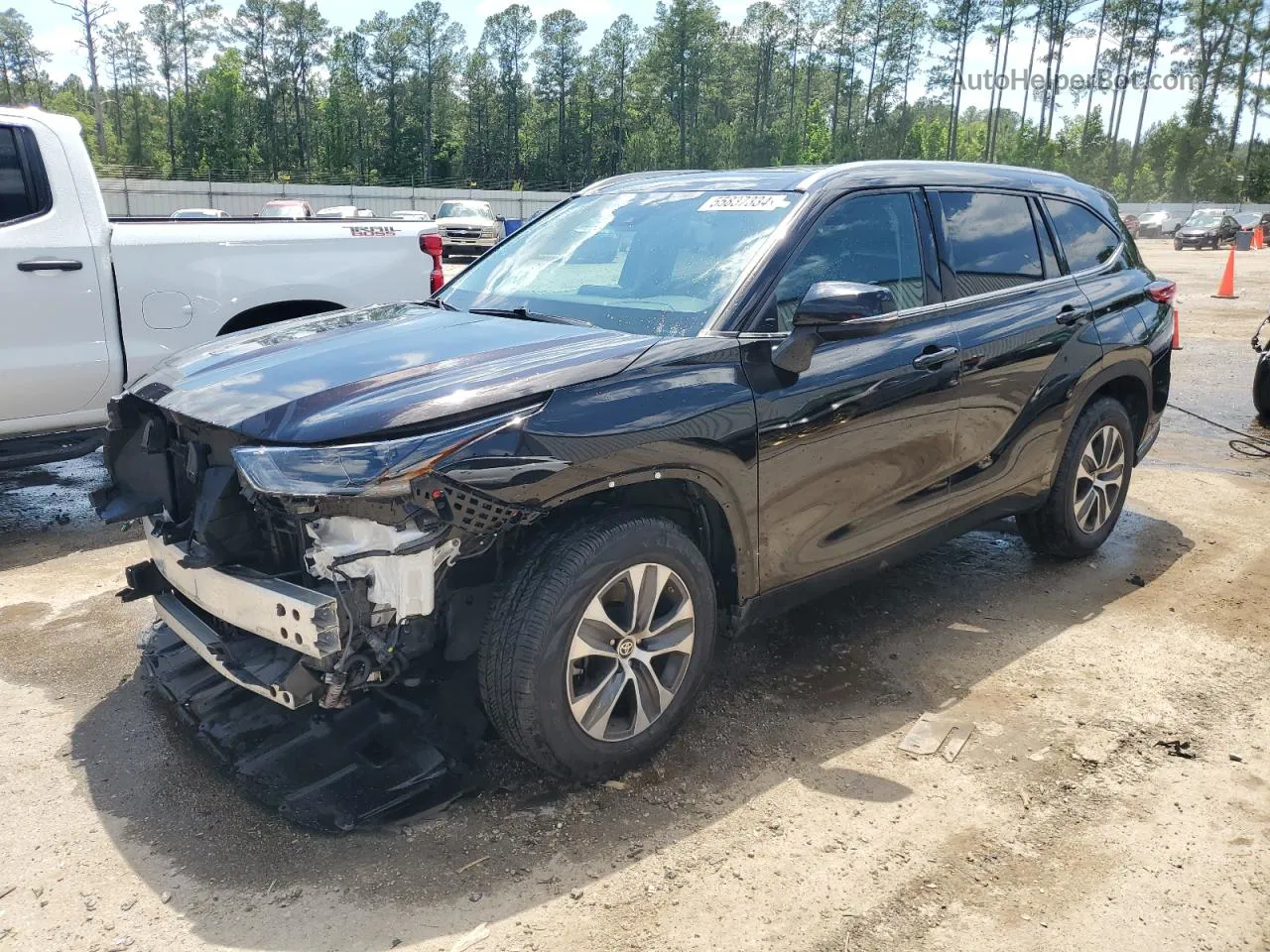 2021 Toyota Highlander Xle Black vin: 5TDGZRAH1MS051006