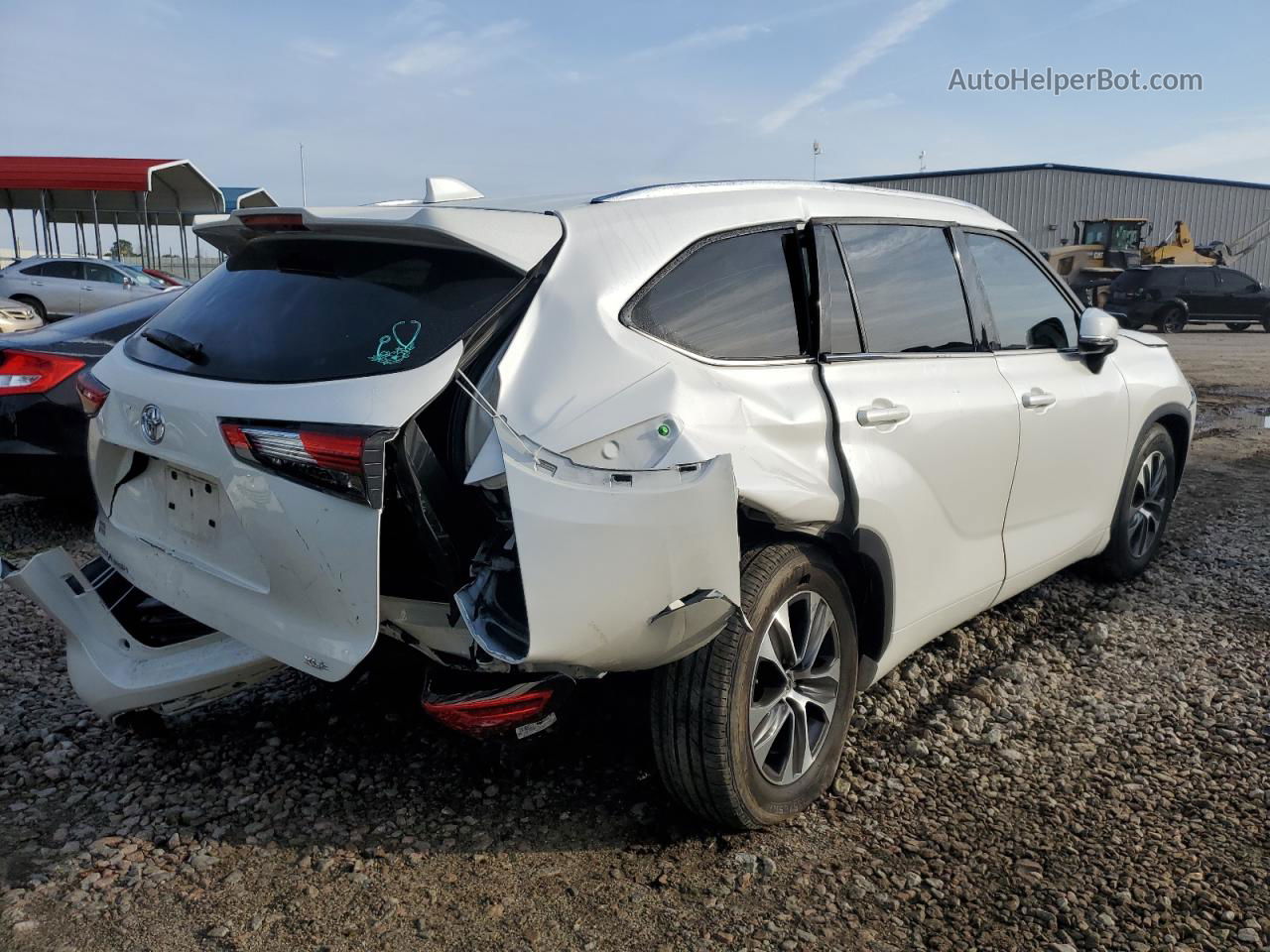 2021 Toyota Highlander Xle White vin: 5TDGZRAH1MS070610