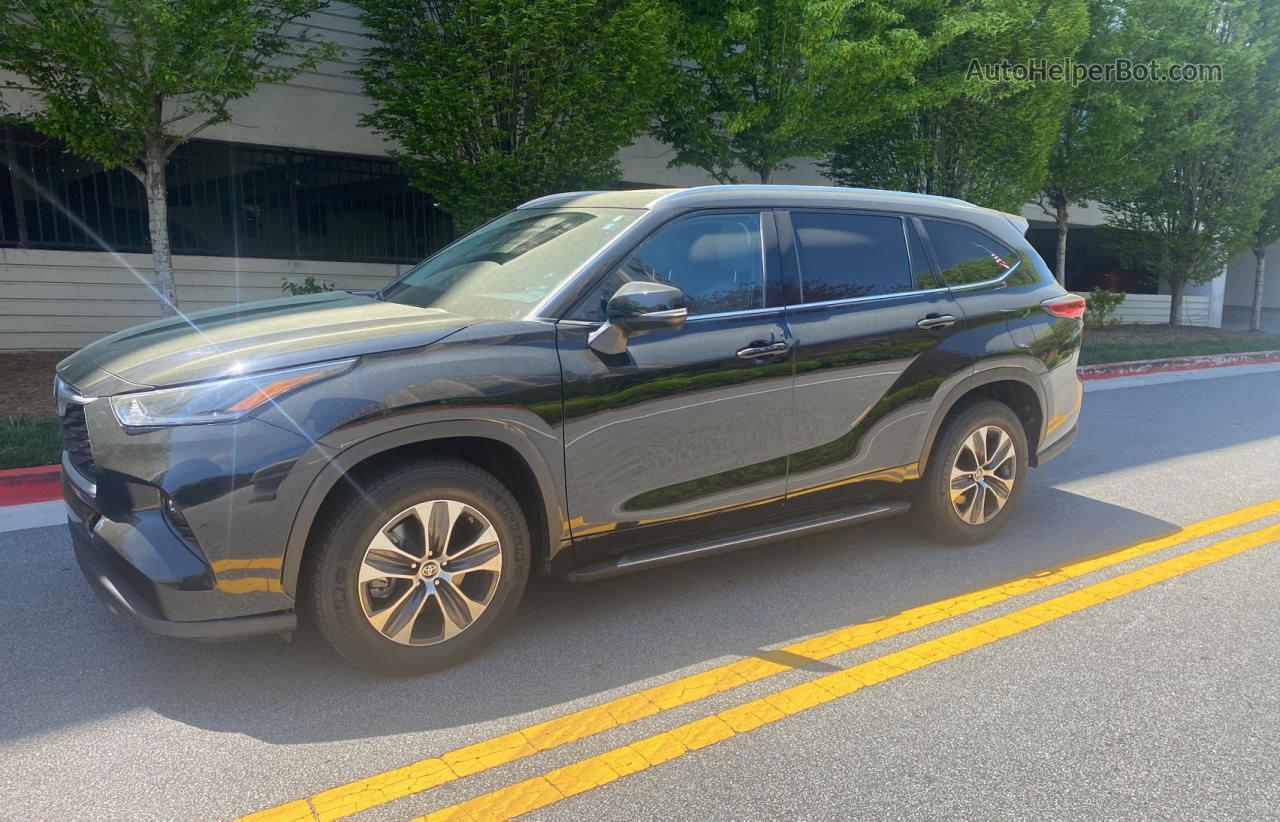 2021 Toyota Highlander Xle Black vin: 5TDGZRAH1MS072065